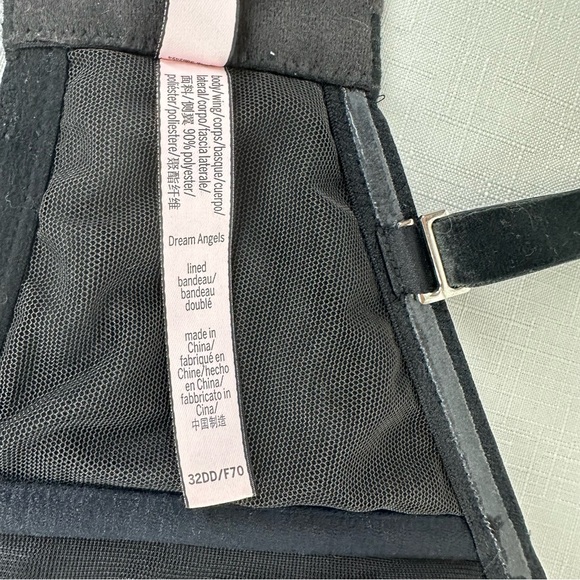 Victoria's Secret Women’s Size 32DD Dream Angels Black Velvet bra - Picture 12 of 12